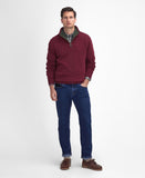 Nelson Essential Half-Zip Jumper in Port by Barbour