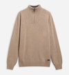 Nelson Essential Quarter-Zip Jumper in Stone by Barbour
