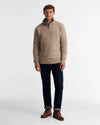 Nelson Essential Quarter-Zip Jumper in Stone by Barbour