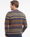 Case Fair Isle Jumper in Navy Marl by Barbour