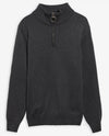 Cotton Quarter-Zip Jumper in Charcoal by Barbour