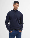 Cotton Quarter-Zip Jumper in Navy by Barbour