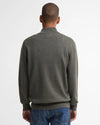 Cotton Quarter-Zip Jumper in Olive Marl by Barbour