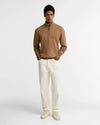 Cotton Quarter-Zip Jumper in Sandstone by Barbour