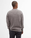 Tainsbury Crew Neck Jumper in Stone by Barbour