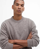 Tainsbury Crew Neck Jumper in Stone by Barbour