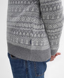 Stonebeck Fairisle Crew Neck Jumper in Grey Marl by Barbour