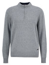 Kelson Half-Zip Jumper in Grey Marl by Barbour