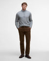 Kelson Half-Zip Jumper in Grey Marl by Barbour