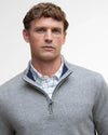 Kelson Half-Zip Jumper in Grey Marl by Barbour