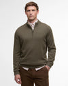 Kelson Half-Zip Jumper in Olive by Barbour