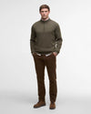 Kelson Half-Zip Jumper in Olive by Barbour