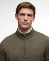 Kelson Half-Zip Jumper in Olive by Barbour
