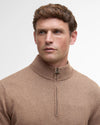 Kelson Half-Zip Jumper in Stone by Barbour