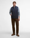 Shoveler Knitted Gilet in Navy by Barbour