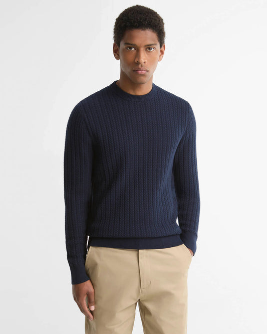 Hermoine Crew Neck Jumper in Navy by Barbour