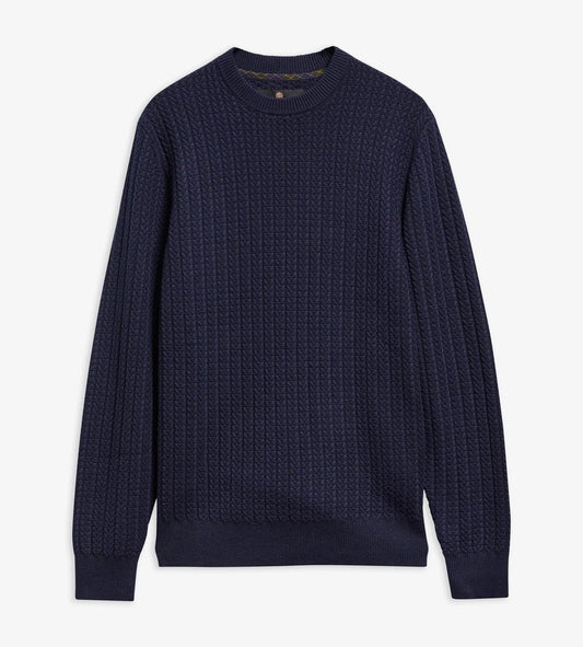 Hermoine Crew Neck Jumper in Navy by Barbour