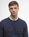 Wynter Sweatshirt in Navy/Winterberry by Barbour