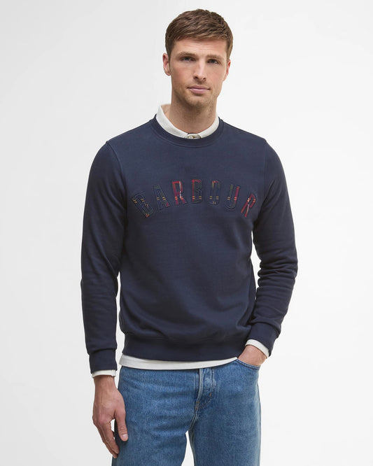 Wynter Sweatshirt in Navy/Winterberry by Barbour
