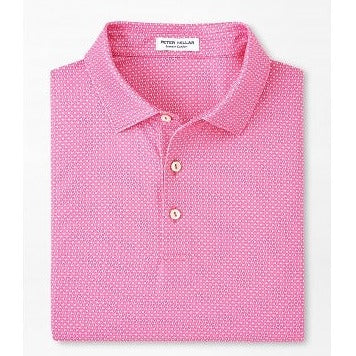 Tesseract Performance Jersey Polo in Pink Ruby by Peter Millar