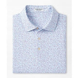 Dazed an Transfused Performance Polo in White/Lavender Fog by Peter Millar