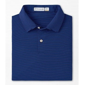 Featherweight Performance Stripe Polo in Navy by Peter Millar