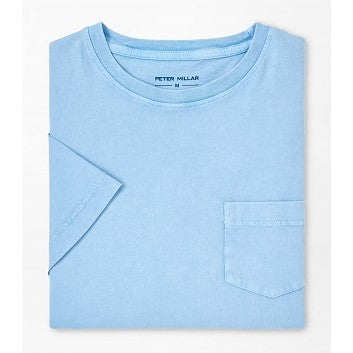 Lava Wash Pocket Tee in Cottage Blue by Peter Millar