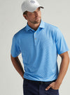 Gingham Performance Jersey Polo in Blue Sea by Peter Millar