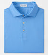 Gingham Performance Jersey Polo in Blue Sea by Peter Millar