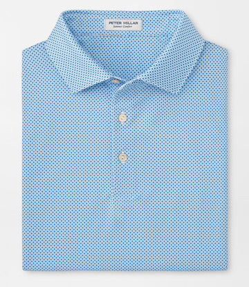 Phoenix Performance Jersey Polo in White/Sailor Blue by Peter Millar