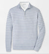South Bend Striped Quarter-Zip Sweater in Morning Blue by Peter Millar