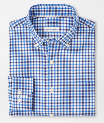 Gardner Crown Lite Cotton-Stretch Sport Shirt in Pacific by Peter Millar