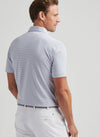 Alto Performance Jersey Polo in White/Fountain Blue by Peter Millar