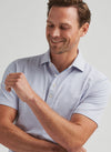 Alto Performance Jersey Polo in White/Fountain Blue by Peter Millar