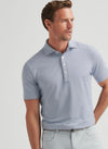 Alto Performance Jersey Polo in White/Navy by Peter Millar