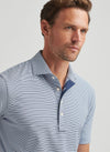 Alto Performance Jersey Polo in White/Navy by Peter Millar