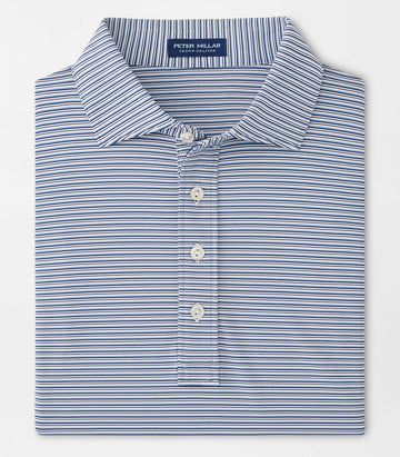 Alto Performance Jersey Polo in White/Navy by Peter Millar