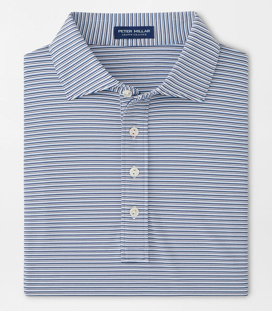 Alto Performance Jersey Polo in White/Navy by Peter Millar