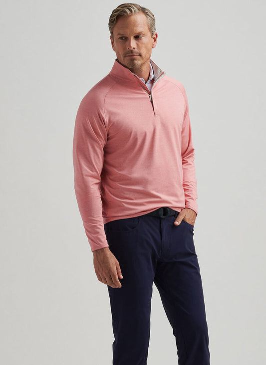 Stealth Performance Quarter-Zip in Pink Crepe by Peter Millar
