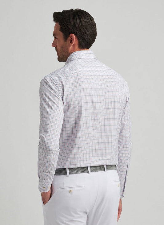 Getz Performance Poplin Sport Shirt in Navy by Peter Millar