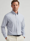 Rollins Performance Poplin Sport Shirt in Fountain Blue by Peter Millar