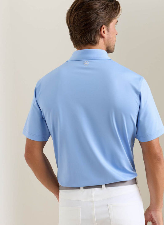 Solid Performance Jersey Polo in Bluebird by Peter Millar