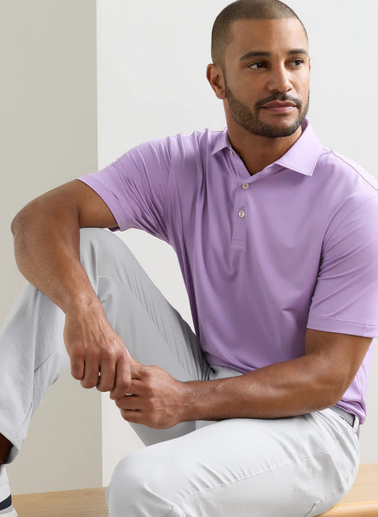Solid Performance Jersey Polo in Purple Iris by Peter Millar
