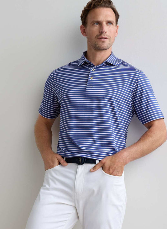 Dunnes Performance Jersey Polo in Sport Navy by Peter Millar