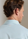 Dunnes Performance Jersey Polo in White/Snow Pea by Peter Millar