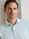 Dunnes Performance Jersey Polo in White/Snow Pea by Peter Millar