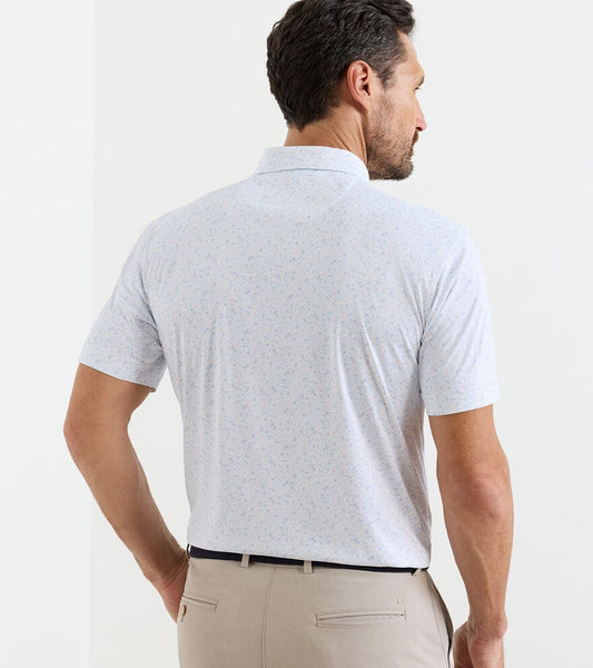 Featherweight Land Of The Free Performance Polo in White by Peter Millar