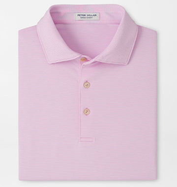 Jubilee Stripe Performance Polo in Pink Parfait by Peter Millar