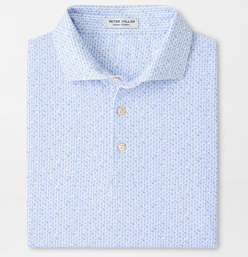 Paper Plane Performance Jersey Polo in White by Peter Millar