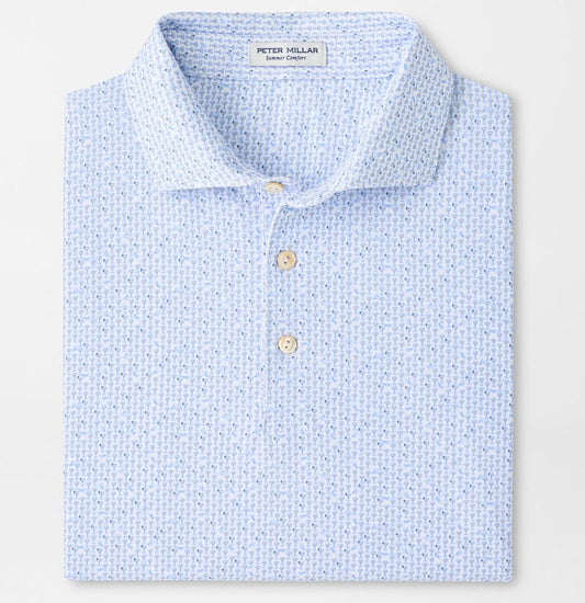Paper Plane Performance Jersey Polo in White by Peter Millar
